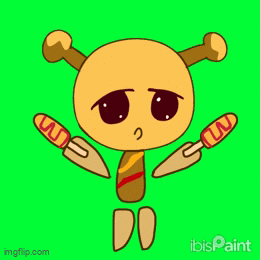 Chibi Corn Dog Girl dancing
